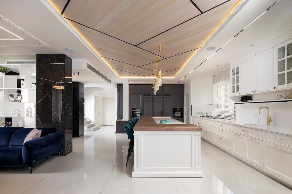 עיצוב פנים מטבח וילה