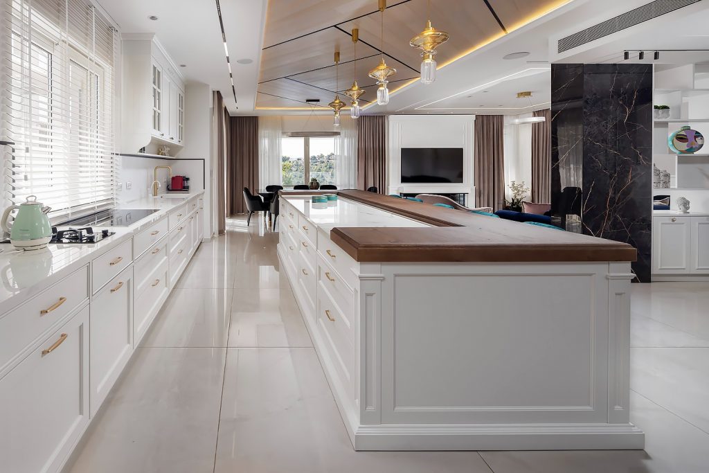 עיצוב פנים מטבח וילה