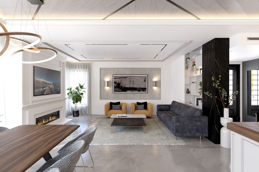 עיצוב פנים סלון